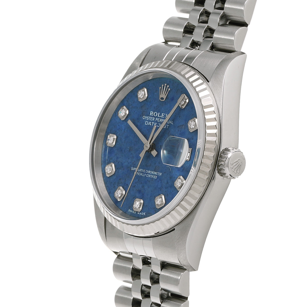 DATE JUST 16234G K (manufactured circa 2001) Sodalite/Diamond ROLEX Men's [Pre-Owned].