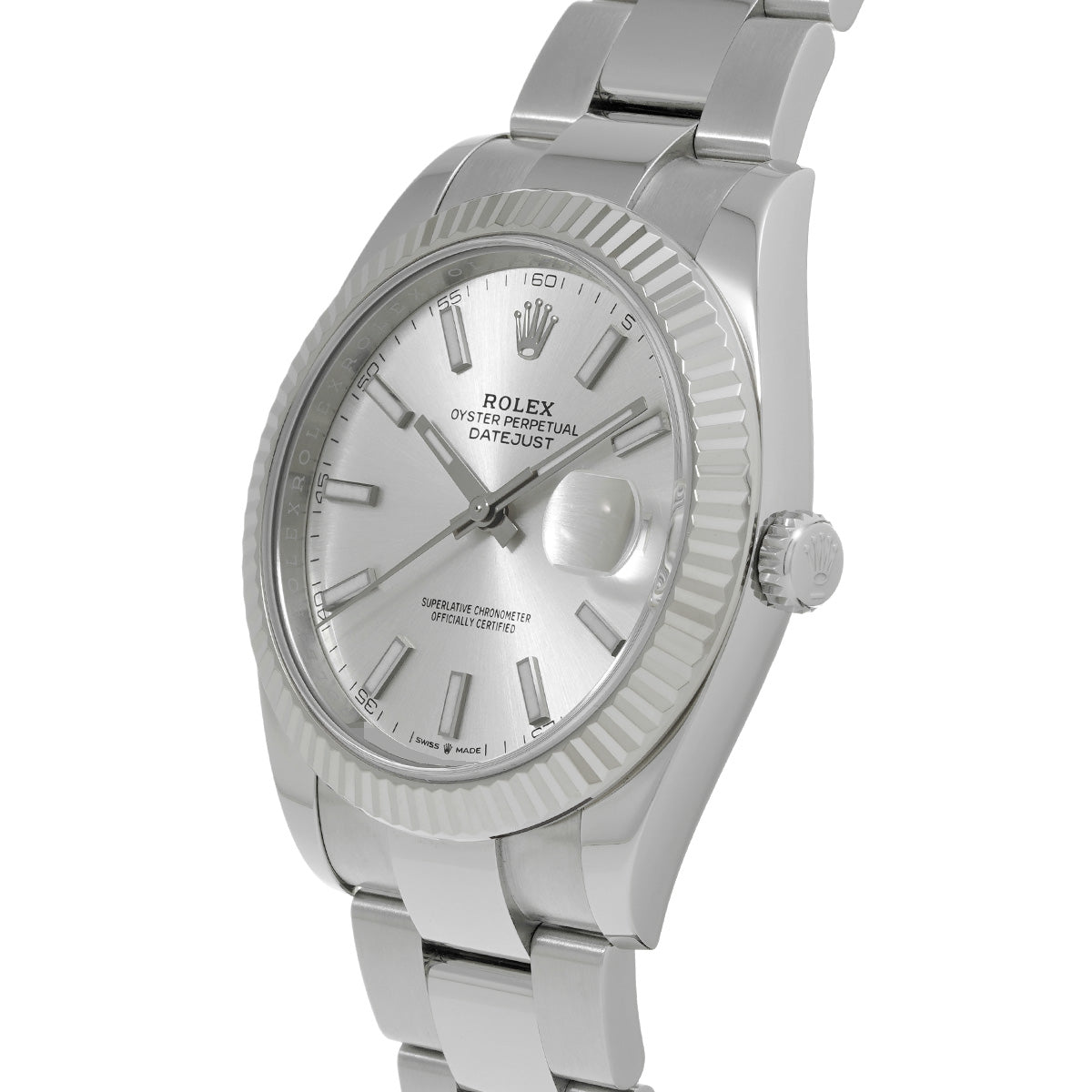 DATE JUST 41 126334 Random Serial White ROLEX Men's [Pre-Owned].