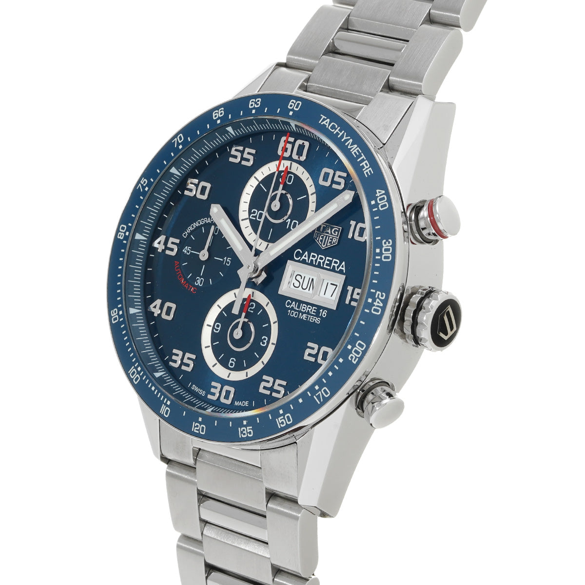 CARRERA Calibre 16 Chronograph Day Date CV2A1V.BA0738 Blue TAG HEUER Men's [Pre-Owned].