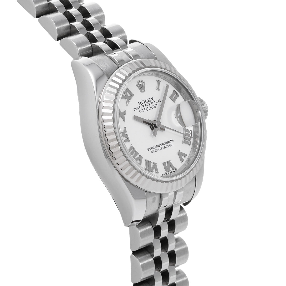 DATE JUST 179174 Random Serial White ROLEX Ladies [Pre-owned].