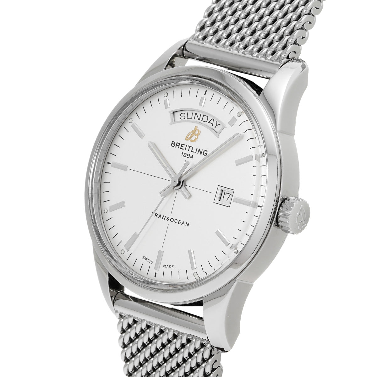 Transocean Day &amp; Date A4531012/G751 Silver BREITLING Men's [Pre-Owned].