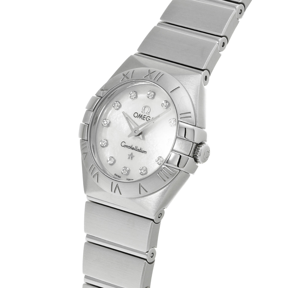 Constellation Quartz 123.10.24.60.55.001 White MOP/Diamond OMEGA Ladies [Pre-owned].