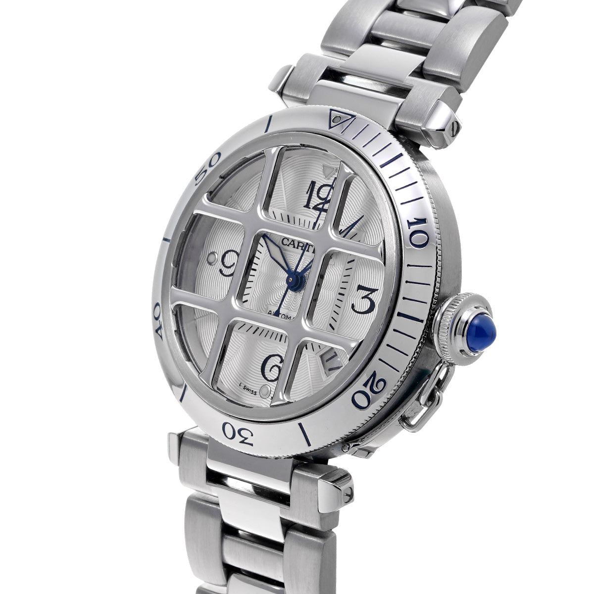 Pasha 38 grid W3104055 Silver CARTIER Unisex [Pre-owned].