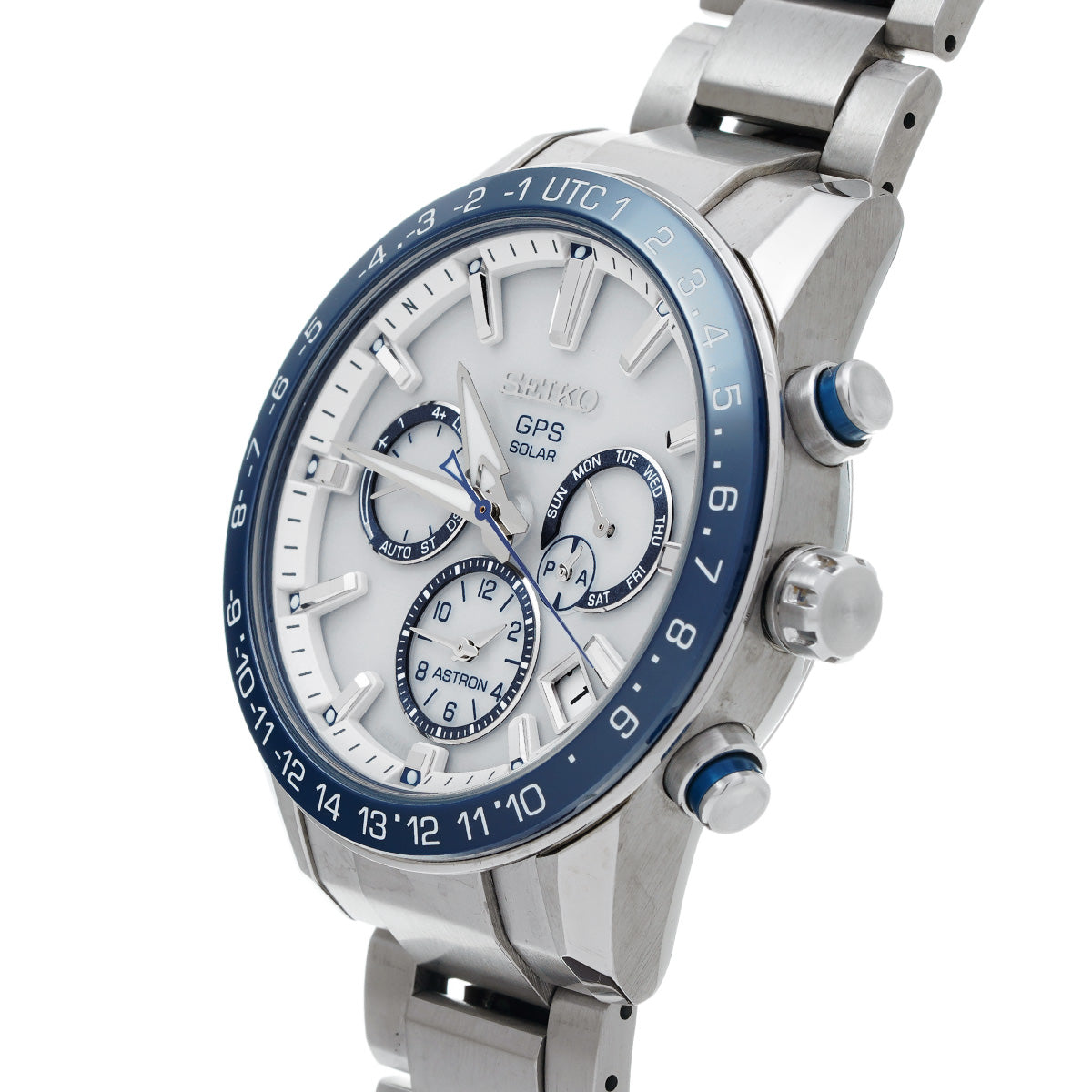 Astron Dual Time SBXC013 White SEIKO Men's [Pre-owned].