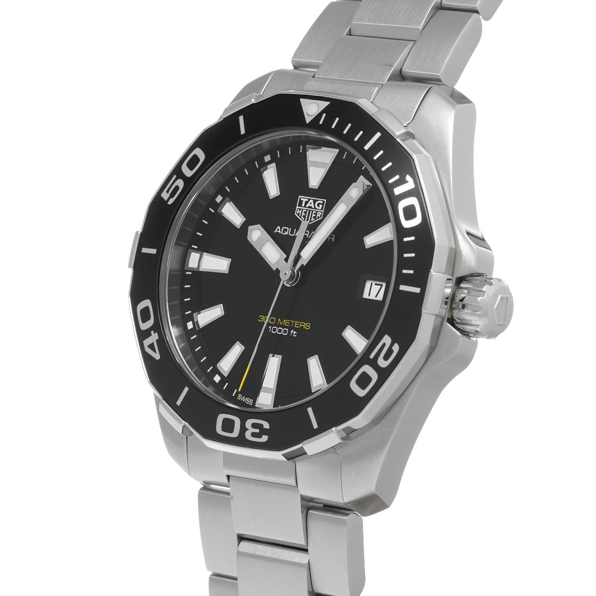 Aquaracer Quartz WAY111A.BA0928 Black TAG HEUER Men's [Pre-Owned].