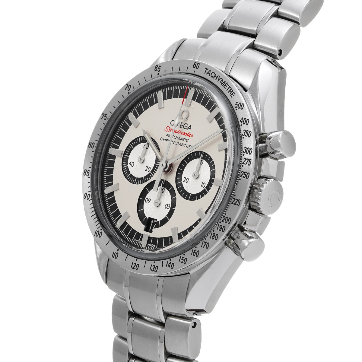 Speedmaster Legend Michael Schumacher 2005 3506.31 White/Silver OMEGA Men's [Pre-Owned]