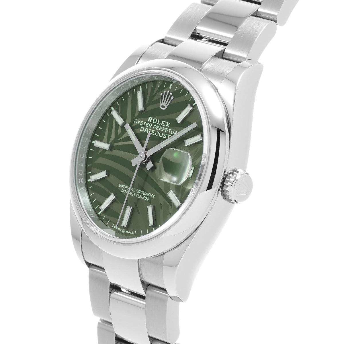 Datejust 36 126200 Random Serial Olive Green Palm-Motif ROLEX Men's [Pre-Owned].