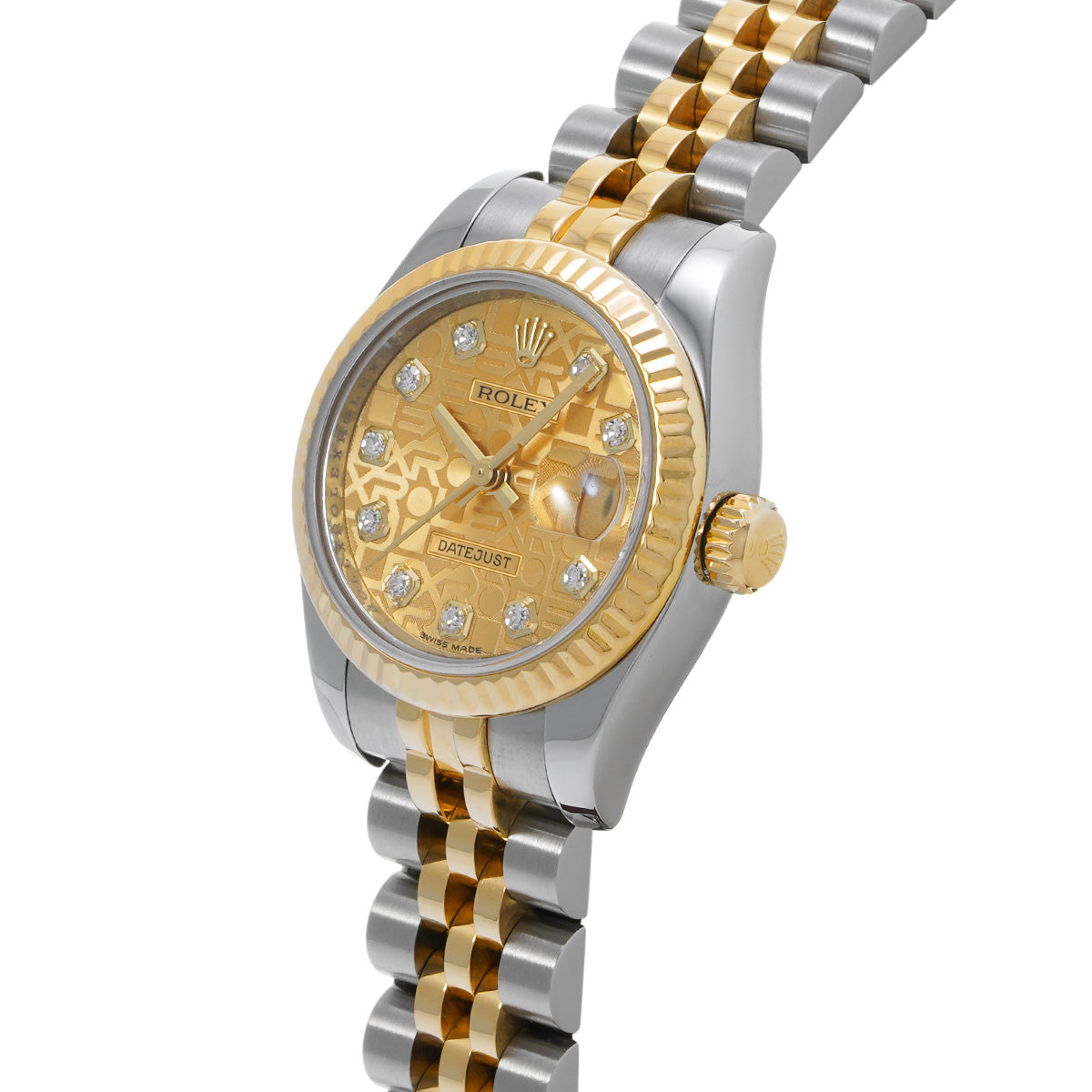 Datejust 179173G V (made around 2009) Champagne Computer/Diamond ROLEX Ladies [Pre-Owned].