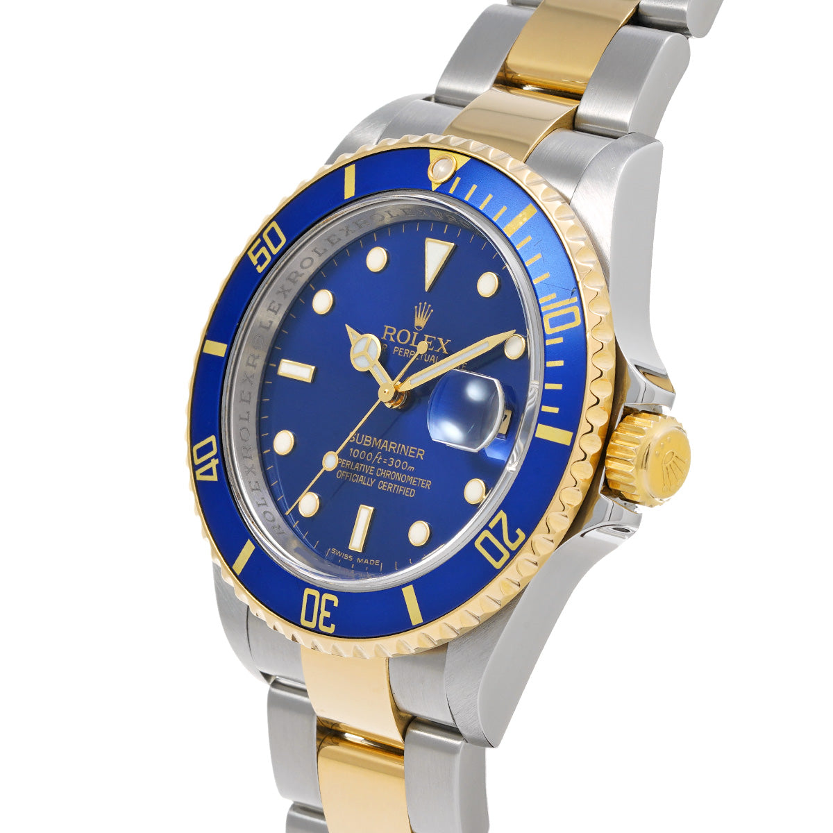 Submariner Date 16613 M (manufactured circa 2007) Blue ROLEX Men's [Pre-Owned].