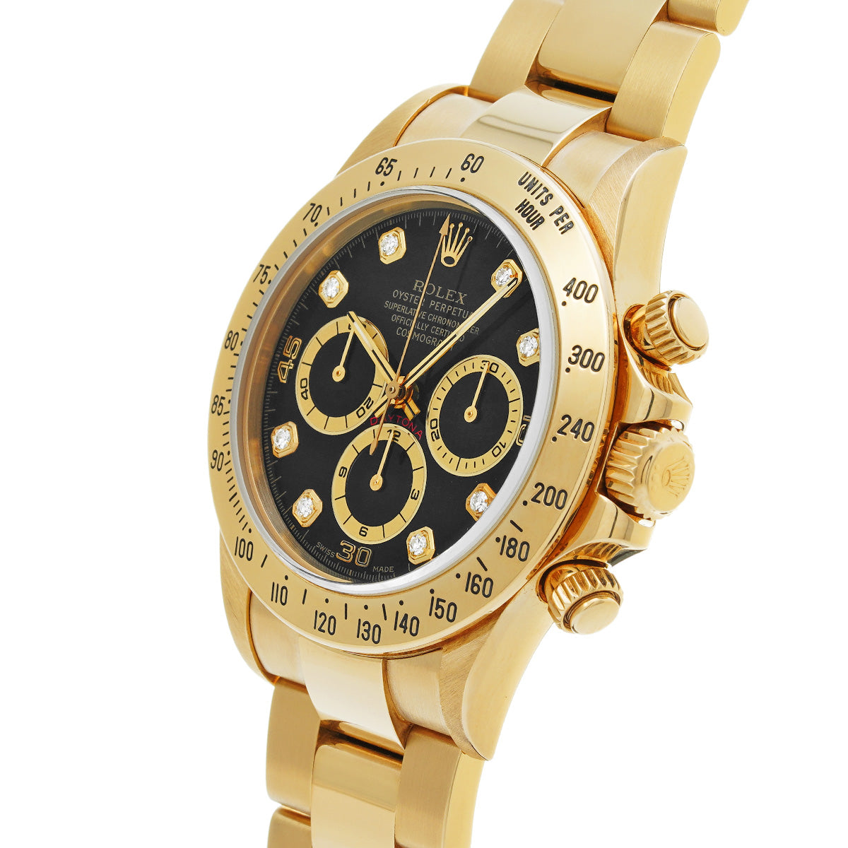 Cosmograph Daytona 16528G T (manufactured around 1996) Black/Diamond ROLEX Men's [Pre-Owned].