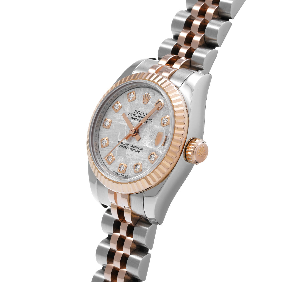 DATE JUST 179171G (manufactured circa 2005) Meteorite/Diamond ROLEX Ladies [Pre-Owned].