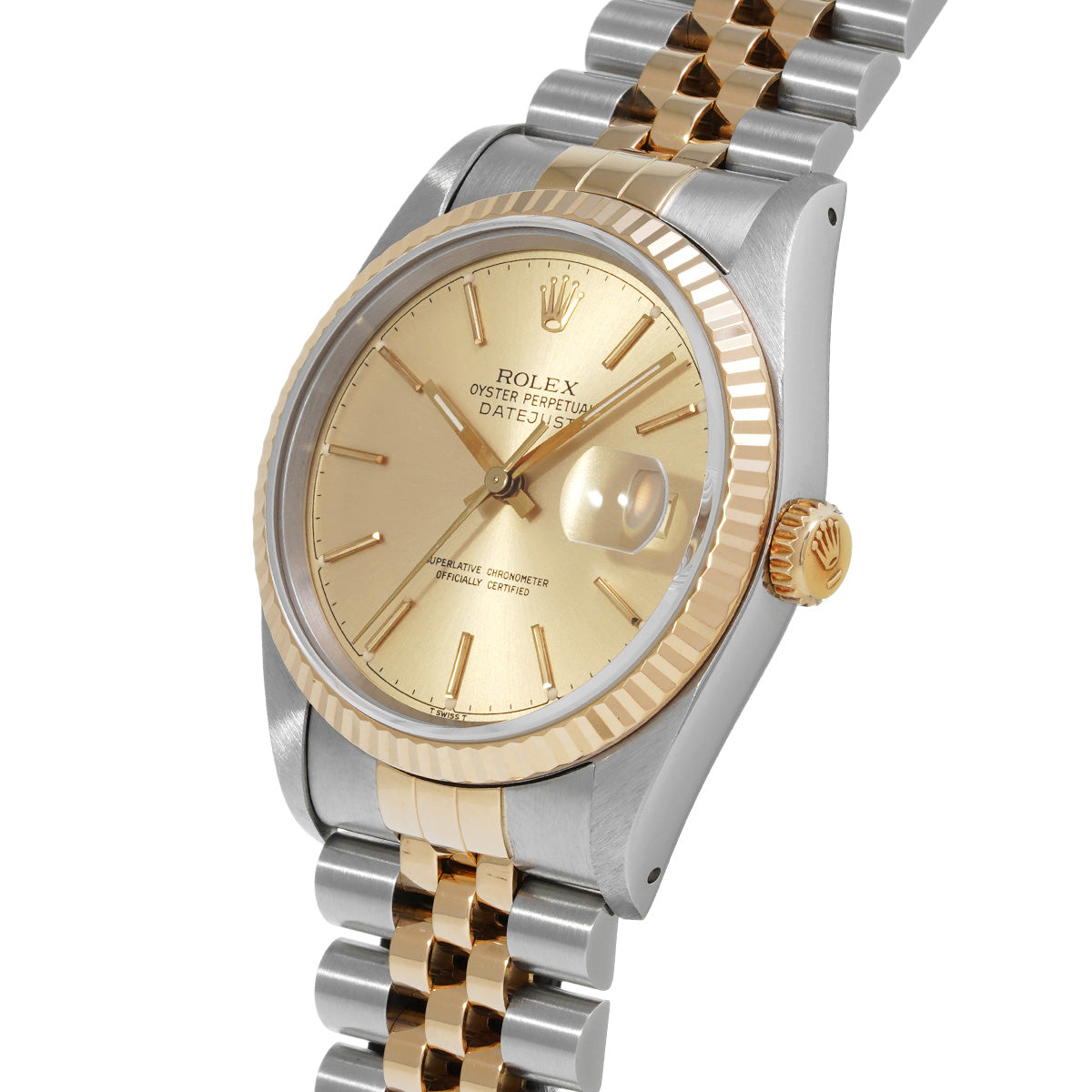 Datejust 16233 L (manufactured circa 1988) Champagne ROLEX Men's [Pre-Owned].