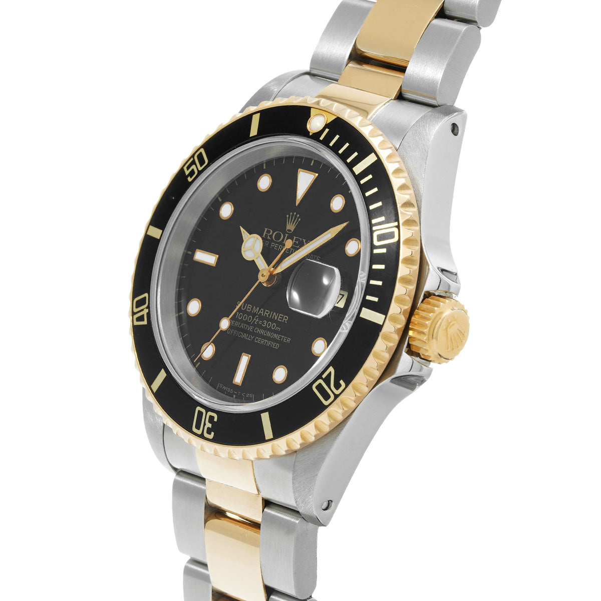 Submariner Date 16613 X (manufactured circa 1991) Black ROLEX Men's [Pre-Owned].