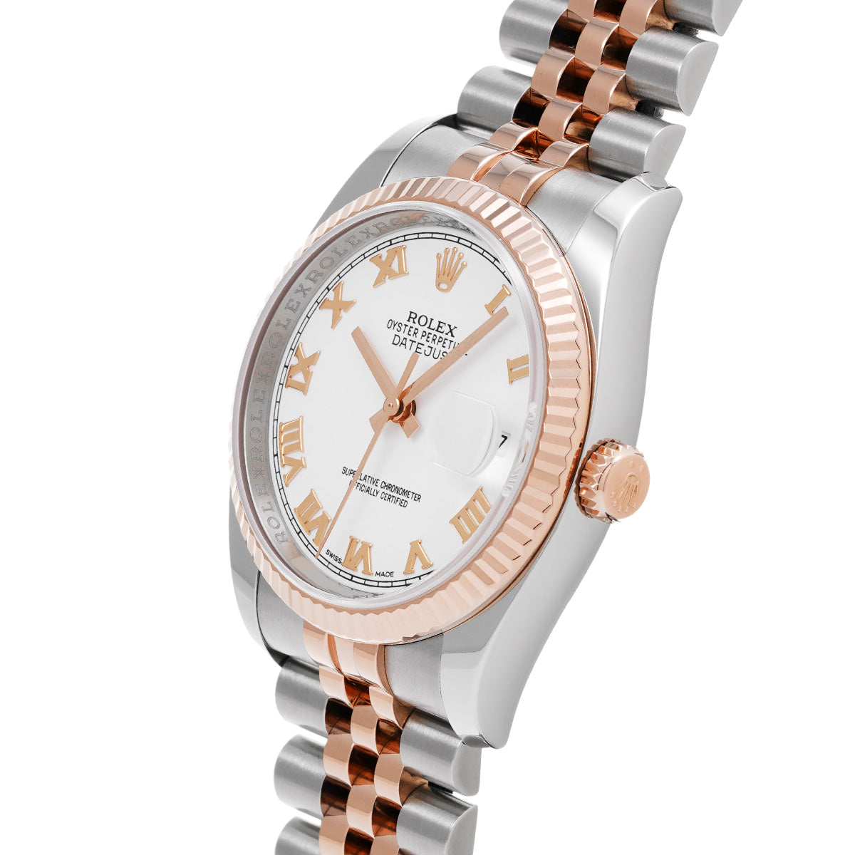 DATE JUST 116231 G (manufactured circa 2013) White ROLEX Men's [Pre-Owned].