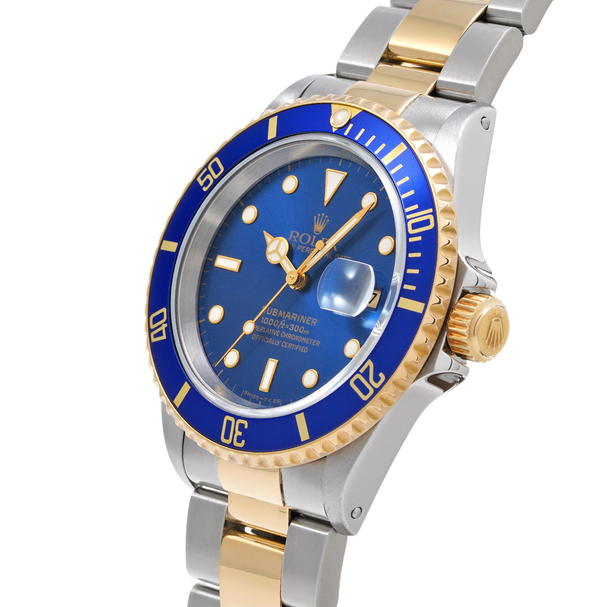 Submariner Date 16613 T (manufactured circa 1996) Blue ROLEX Men's [Pre-Owned].