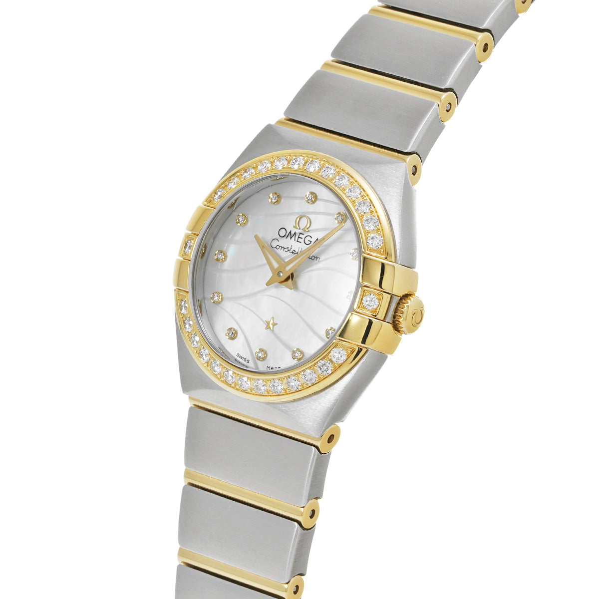 Constellation Blush Quartz 123.25.24.60.55.011 White MOP/Diamond OMEGA Ladies [Pre-Owned].