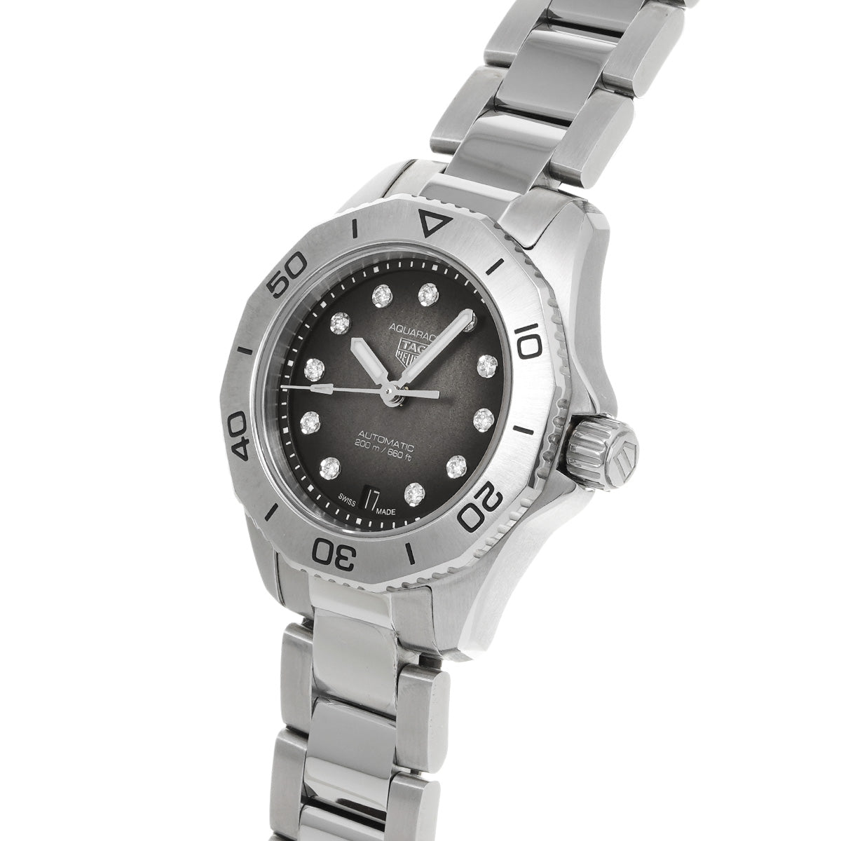 Aquaracer Professional 200 Calibre 9 WBP2410.BA0622 Black MOP/Diamond TAG HEUER Ladies [Pre-Owned]