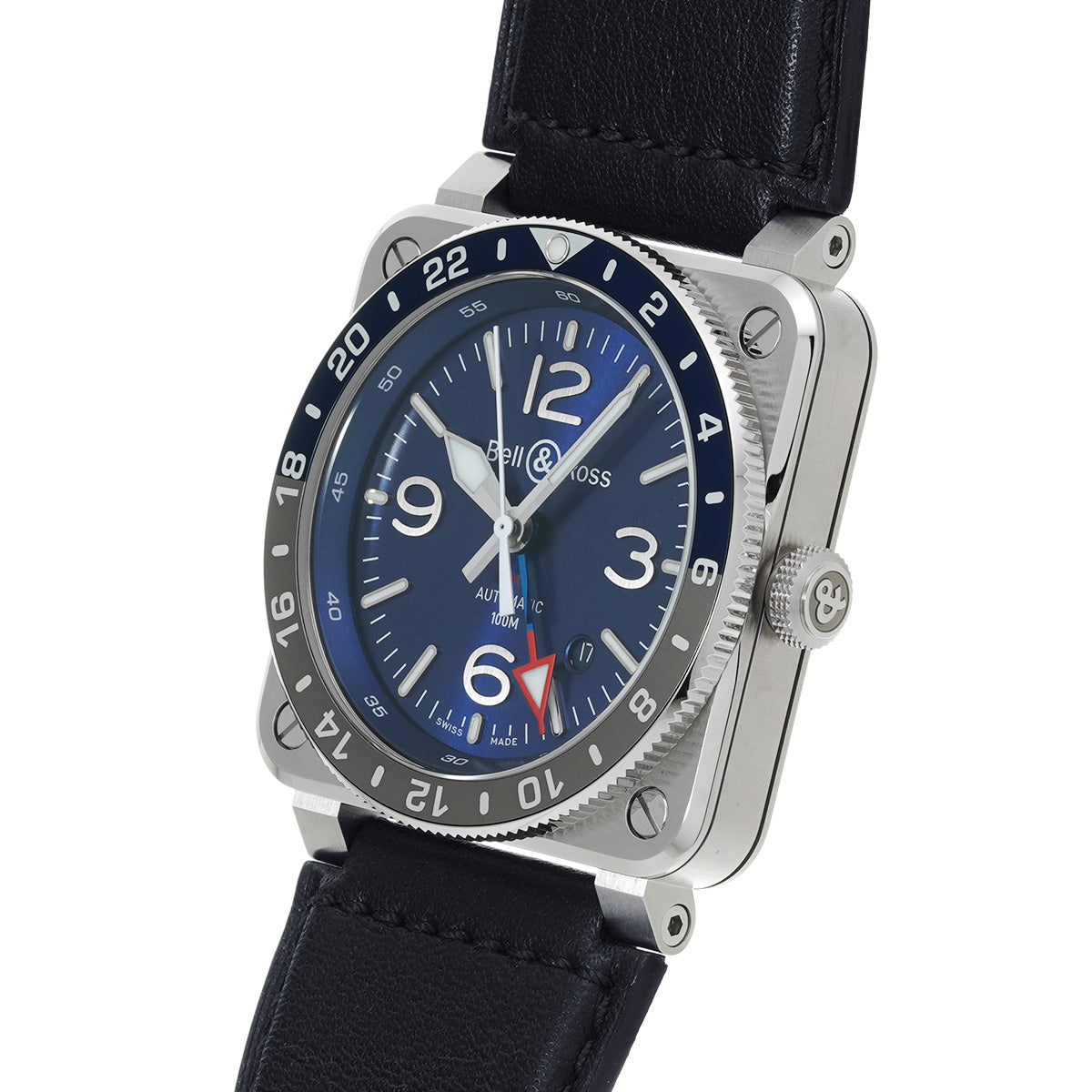 BR03-93 GMT Blue BR0393-BLU-ST/SCA Blue Bell &amp; Ross Men's [Pre-owned]