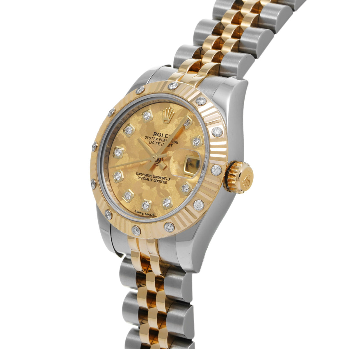 Lady Datejust 26 179313G Random Serial Gold Crystal/Diamond ROLEX Ladies [Pre-Owned].