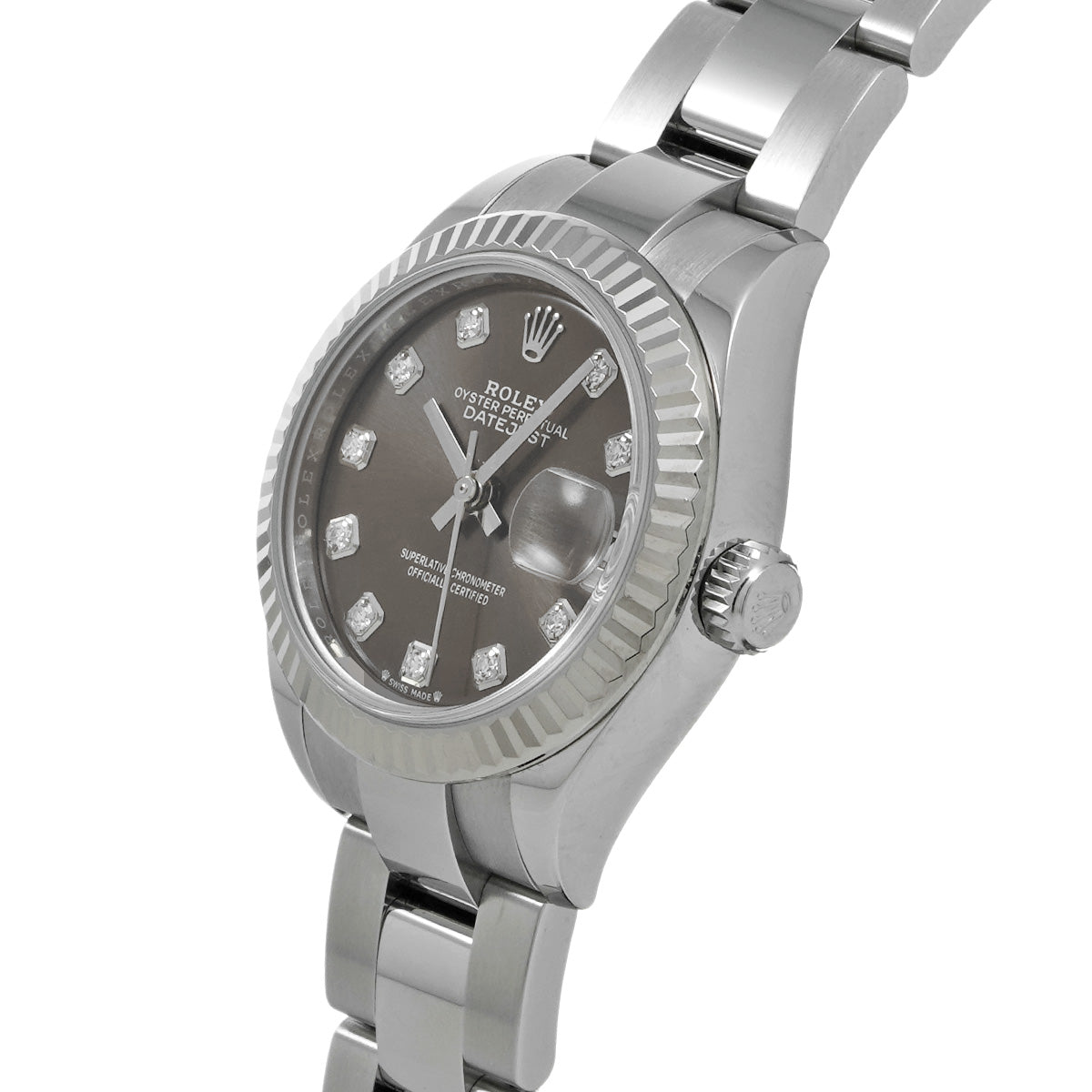 Lady Datejust 28 279174G Random Serial Gray/Diamond ROLEX Ladies [Pre-Owned].