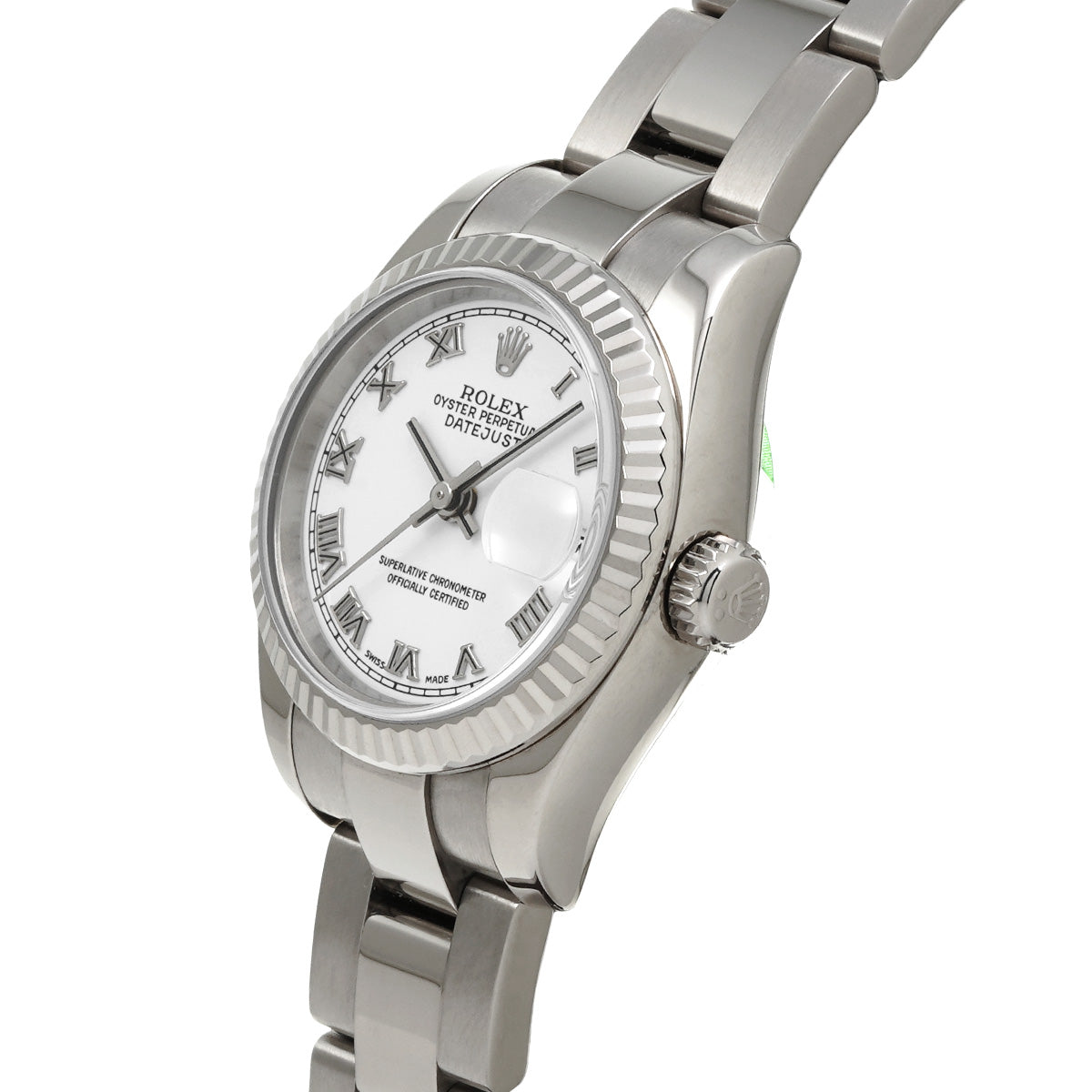 DATE JUST 179179 K (manufactured circa 2001) White ROLEX Ladies [Pre-Owned].