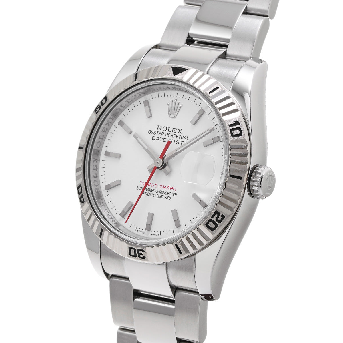 Datejust Turnograph 116264 Random Serial White ROLEX Men's [Pre-Owned].