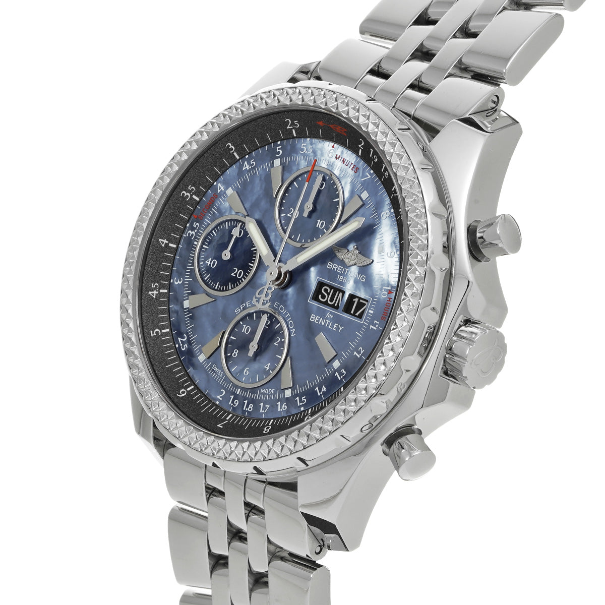Bentley GT Blue Mother of Pearl A133627X/BE63 Blue MOP BREITLING Men's [Pre-Owned].