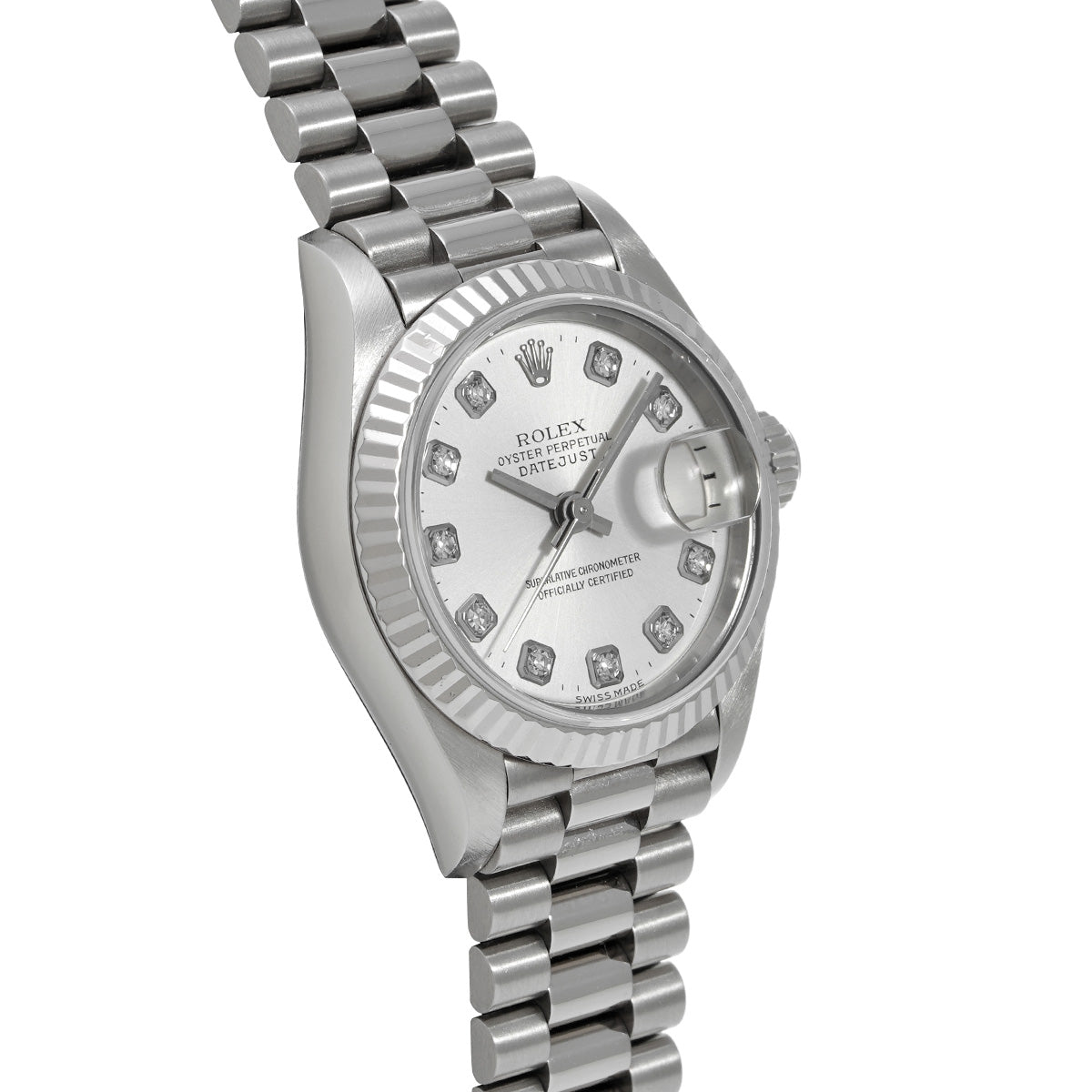 Lady Datejust 26 79179G A (manufactured circa 1999) Silver Computer/Diamond ROLEX Ladies [Pre-Owned].