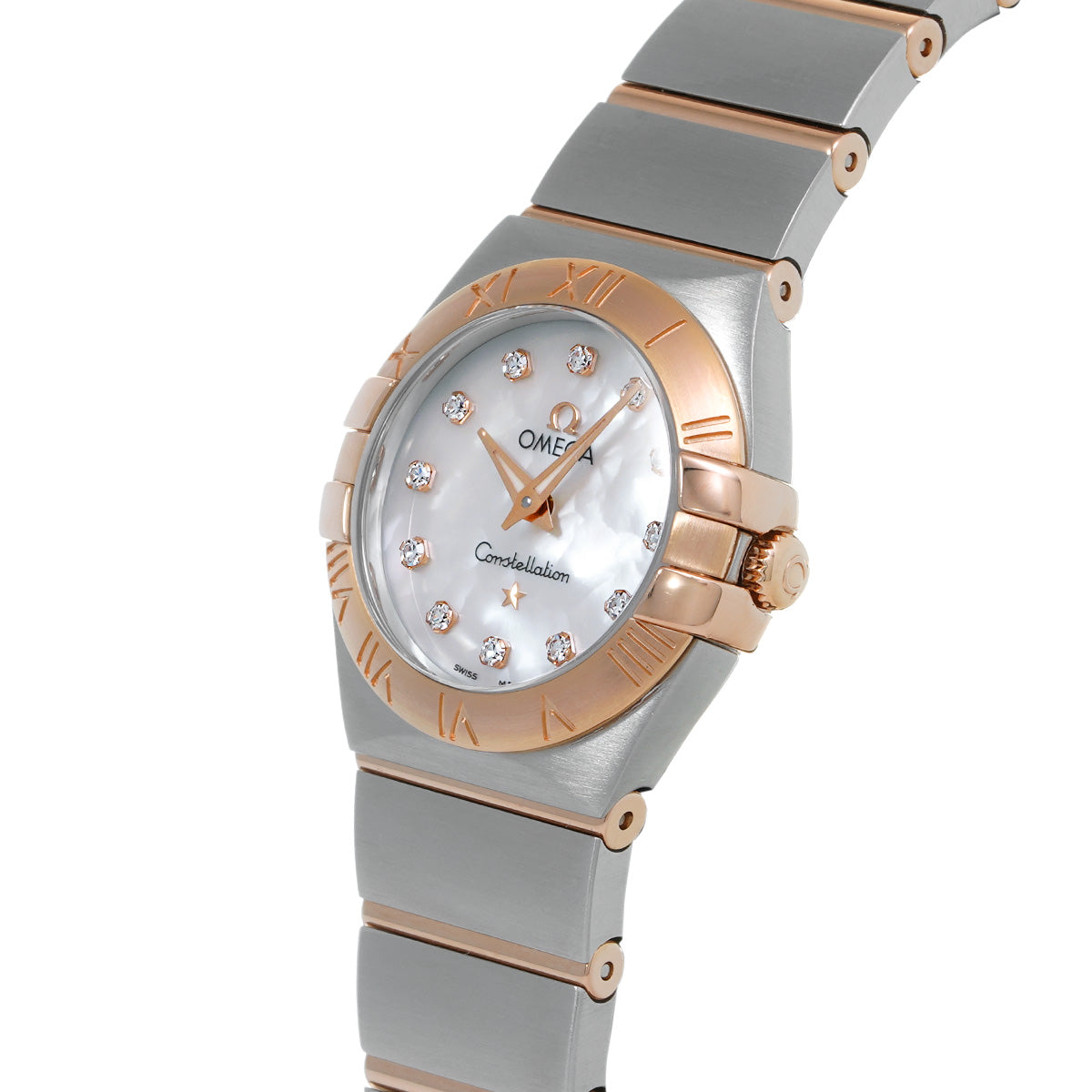 Constellation 123.20.24.60.55.001 White MOP/Diamond OMEGA Ladies [Pre-owned].