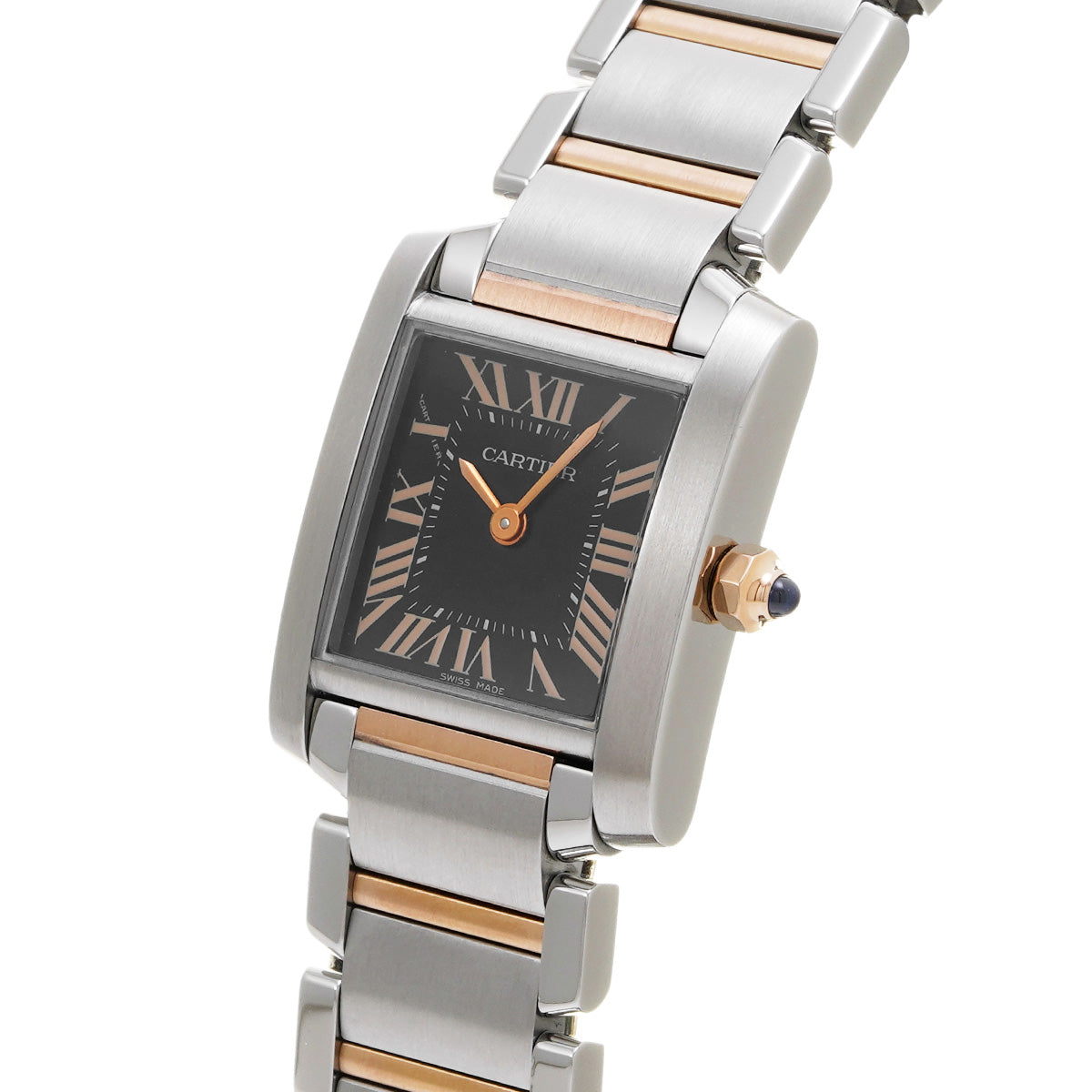 Tank Francaise SM W5010001 Black CARTIER Ladies [Pre-owned]
