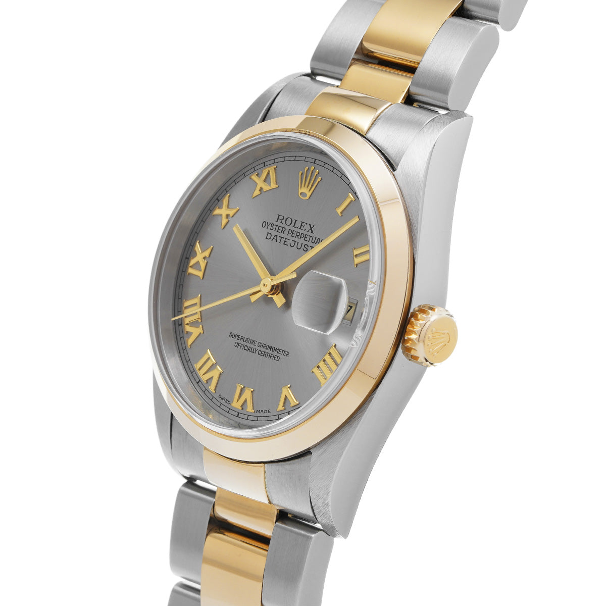 DATE JUST 16203 T (manufactured circa 1995) Gray ROLEX Men's [Pre-Owned].