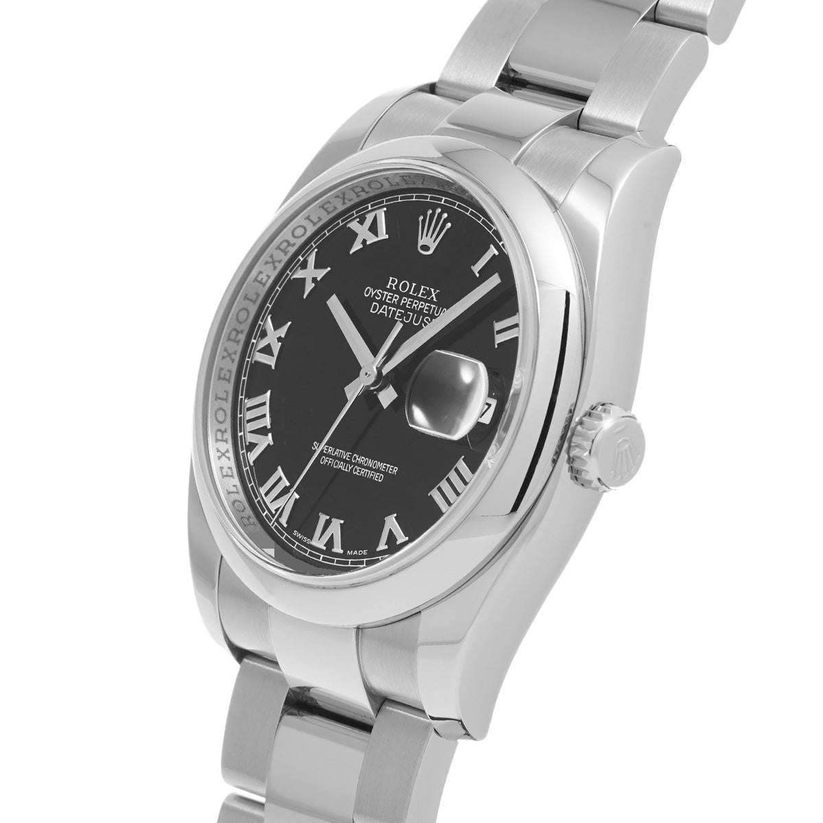 DATE JUST 116200 Z (made around 2006) Black ROLEX Men's [Pre-Owned].