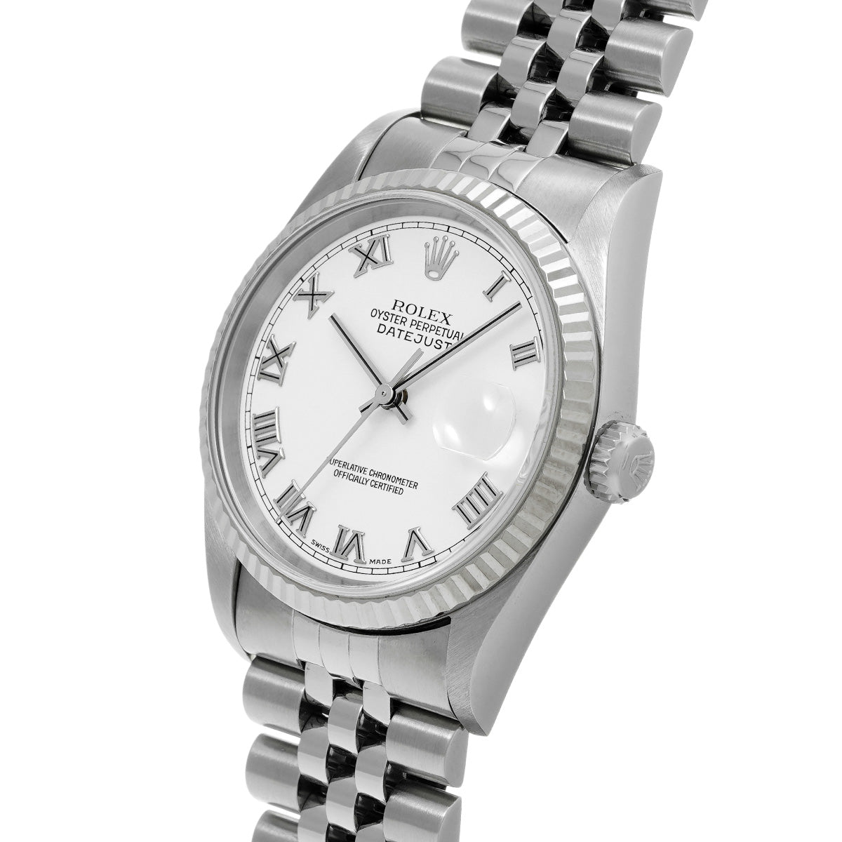 DATE JUST 16234 P (made around 2000) White ROLEX Men's [Pre-Owned].