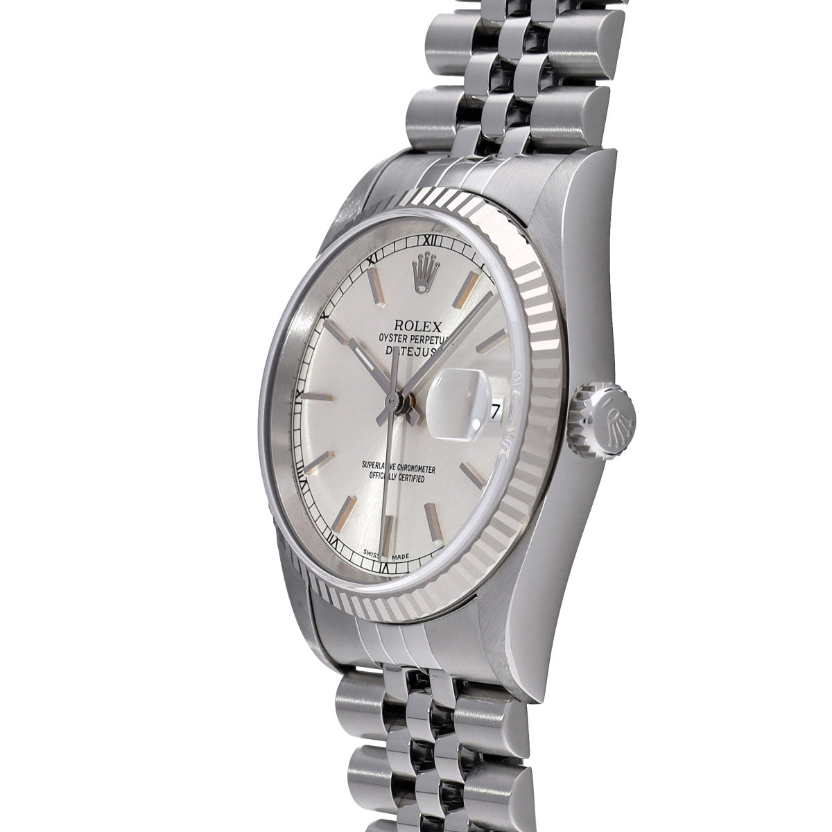 DATE JUST 16234 P (manufactured circa 2001) Silver ROLEX Men's [Pre-Owned].