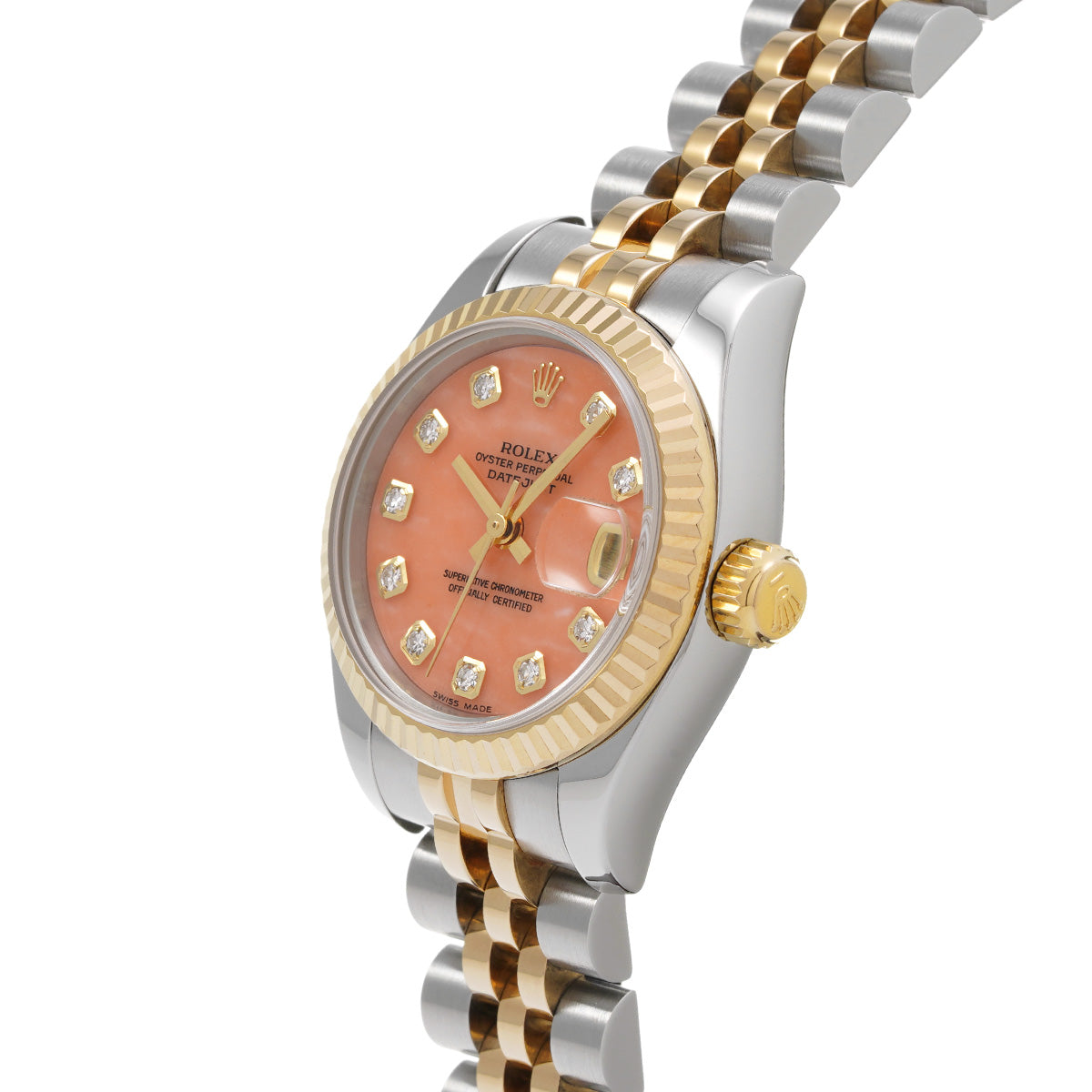 DATE JUST 179173OPG D (made around 2005) Pink Opal/Diamond ROLEX Ladies [Pre-Owned].