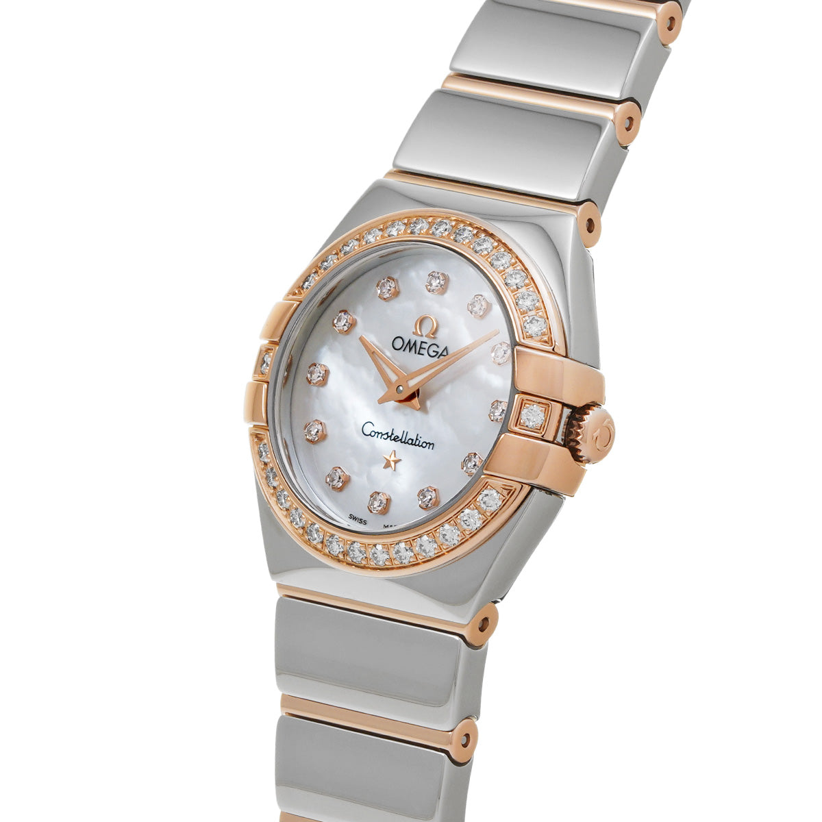 Constellation Polished Quartz 123.25.24.60.55.005 White MOP OMEGA Ladies [New]