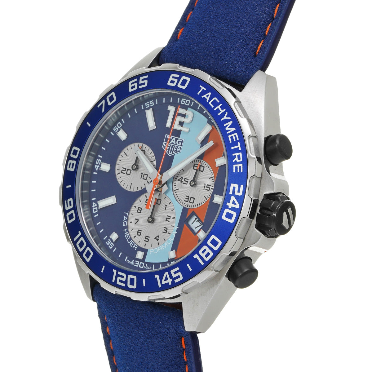 Formula 1 Quartz Chronograph Gulf CAZ101N.FC8243 Blue TAG HEUER Men's [Pre-owned]