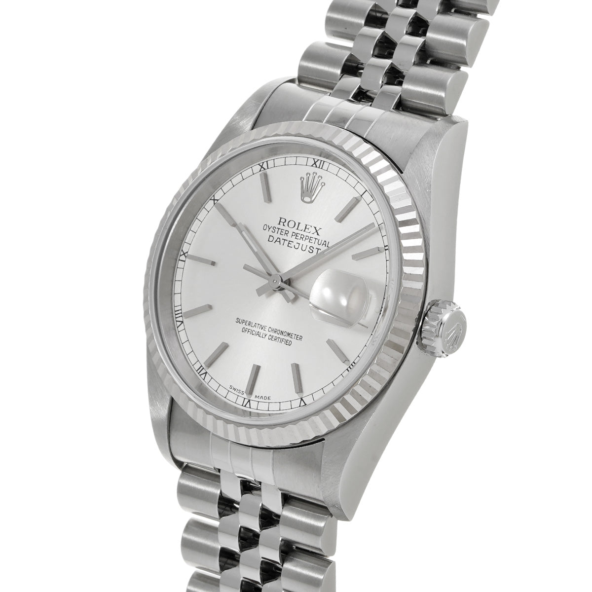 DATE JUST 16234 K (manufactured circa 2001) Silver ROLEX Men's [Pre-Owned].