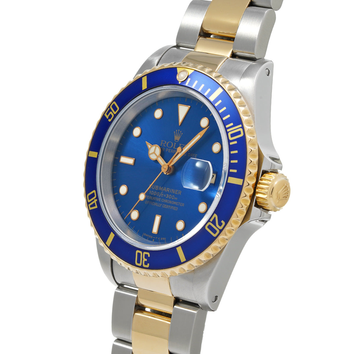 Submariner Date 16613 W (manufactured circa 1996) Blue ROLEX Men's [Pre-Owned].