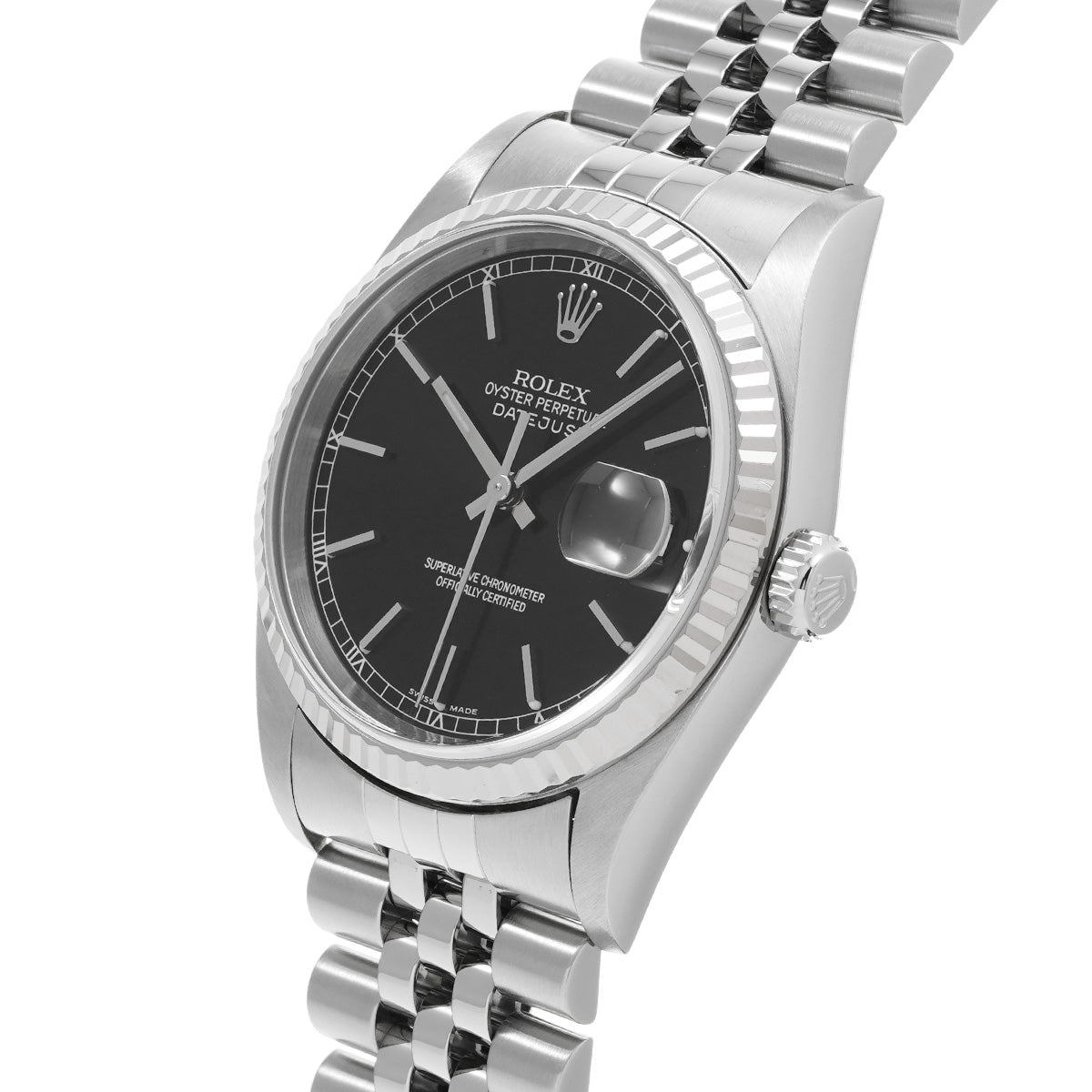 DATE JUST 16234 F (made around 2004) Black ROLEX Men's [Pre-Owned].