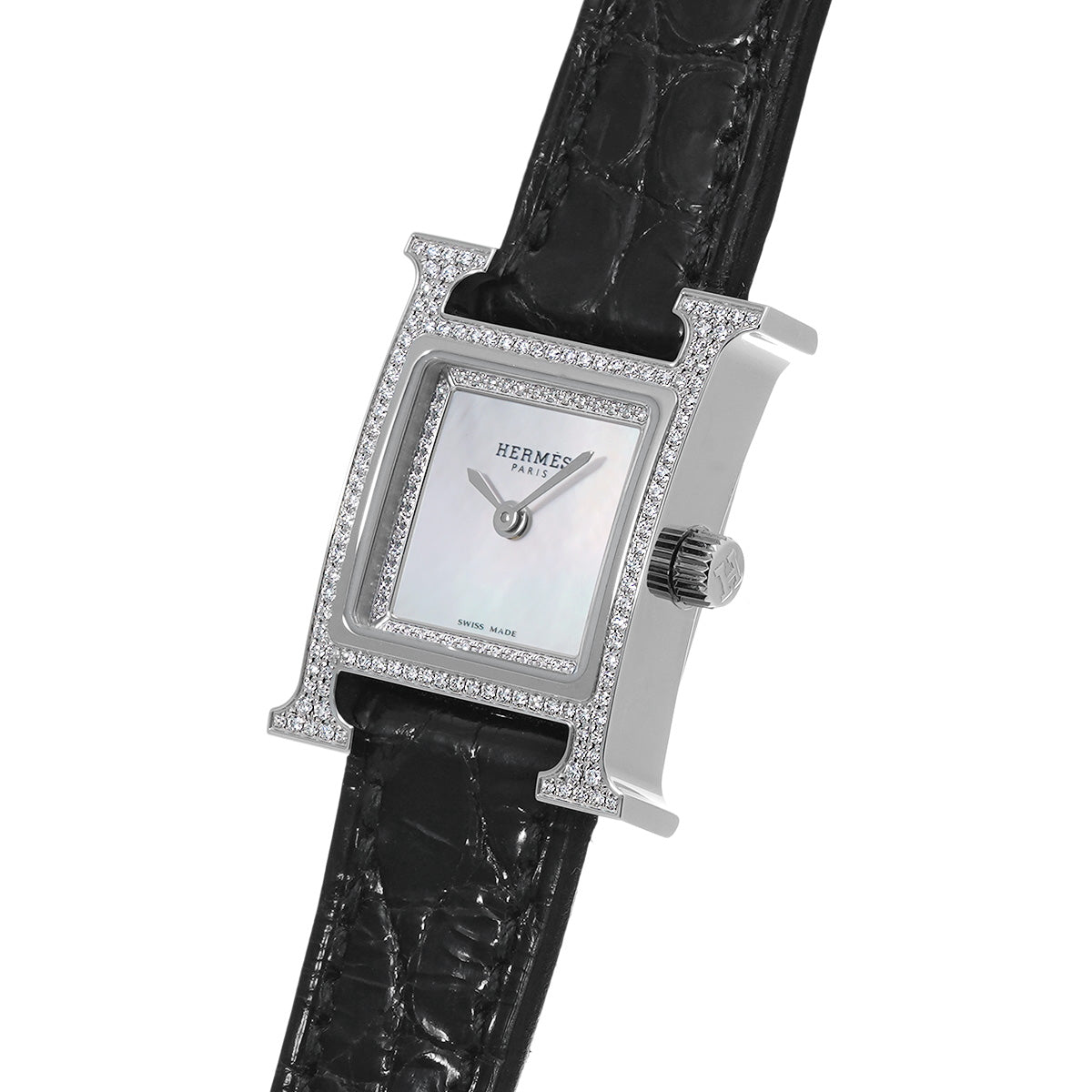 H watch HH1.132 White MOP HERMES Ladies [Pre-owned].