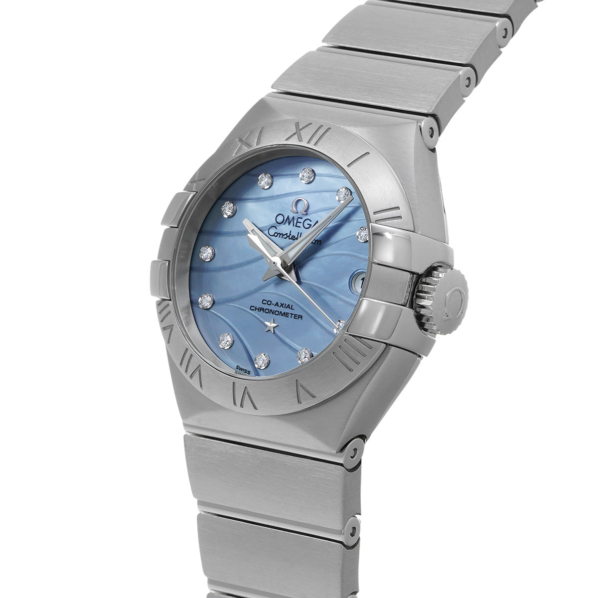 Constellation Co-Axial 123.10.27.20.57.001 Blue MOP/Diamond OMEGA Ladies [New]