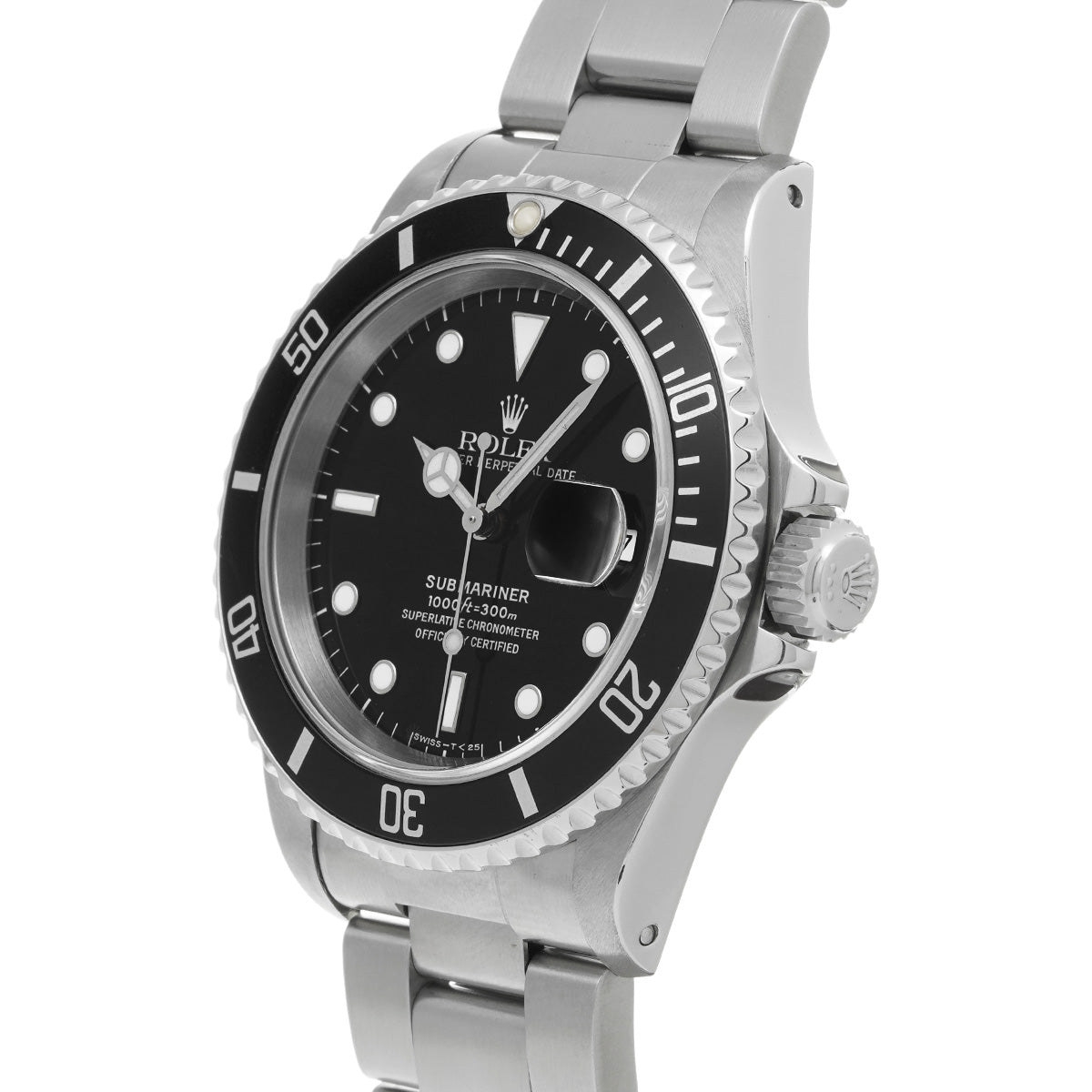 Submariner Date 16610 U (manufactured circa 1998) Black ROLEX Men's [Pre-Owned].