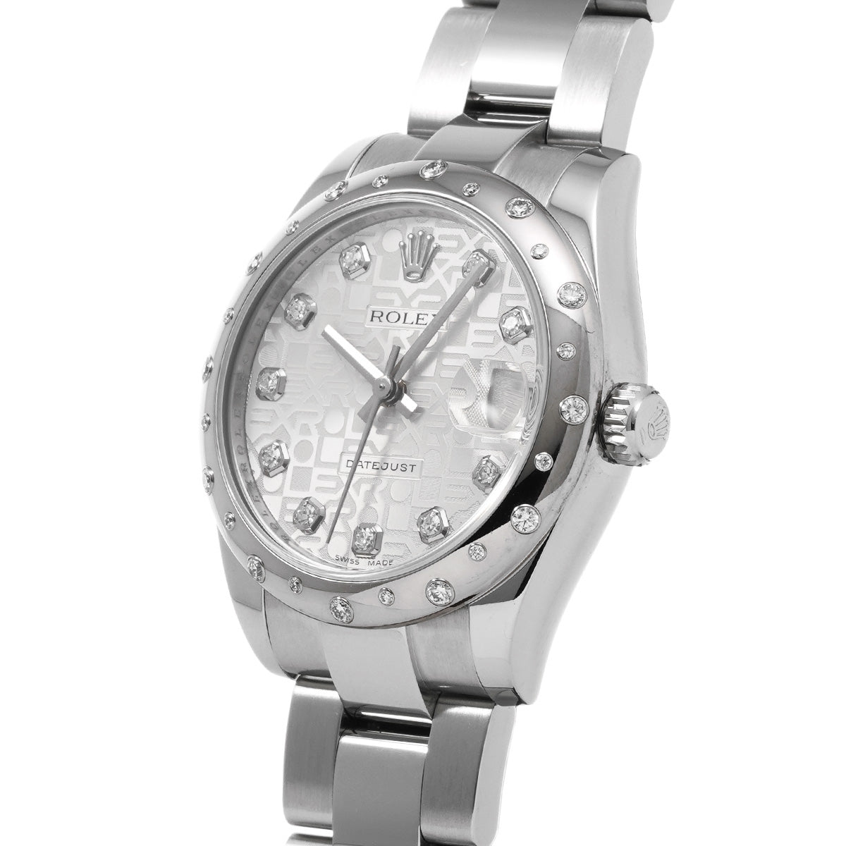 Datejust 178344G G (manufactured circa 2011) Silver Computer/Diamond ROLEX Unisex [Pre-Owned].