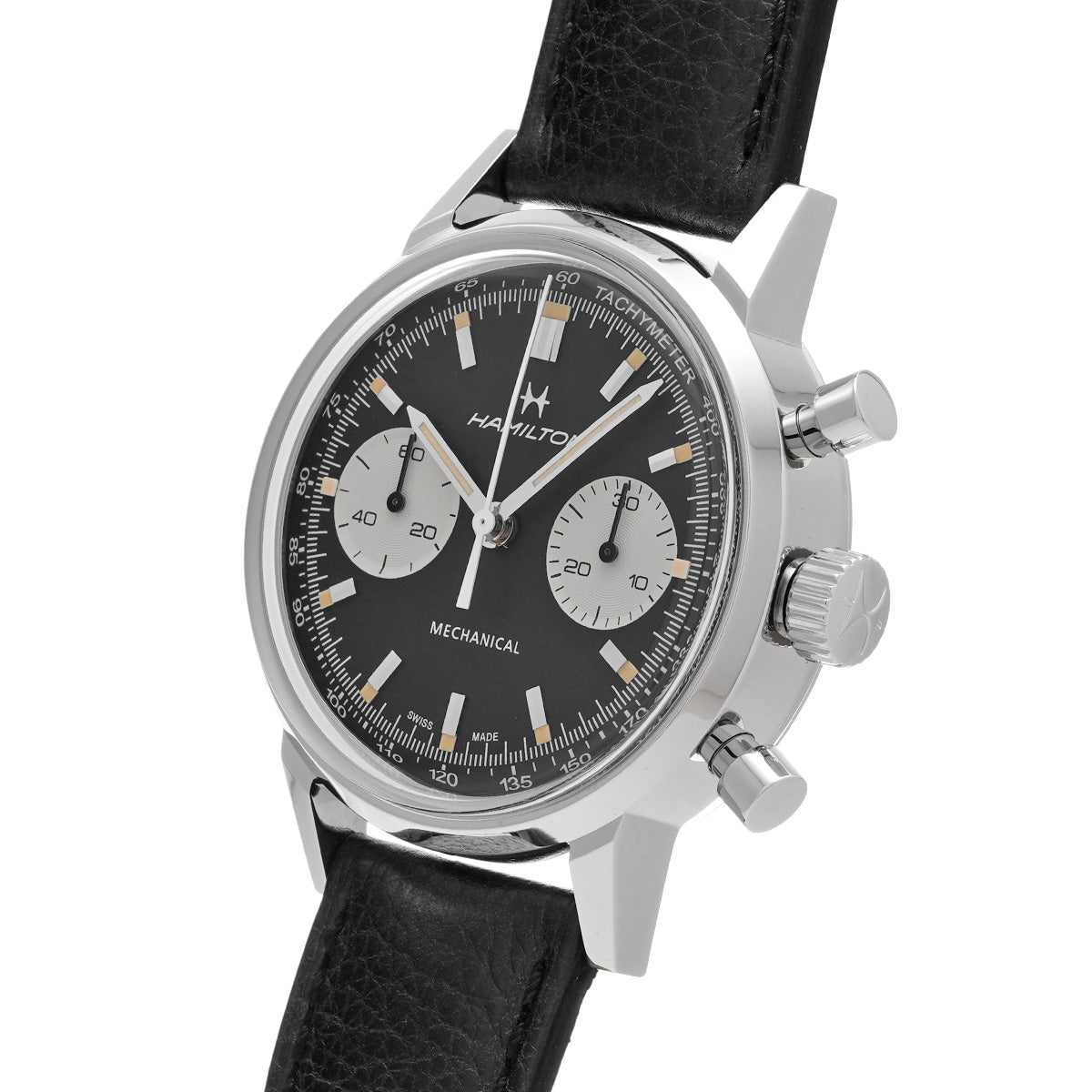 American Classic Intramatic Chronograph H H38429730 Black/Silver HAMILTON Men's [Pre-Owned]