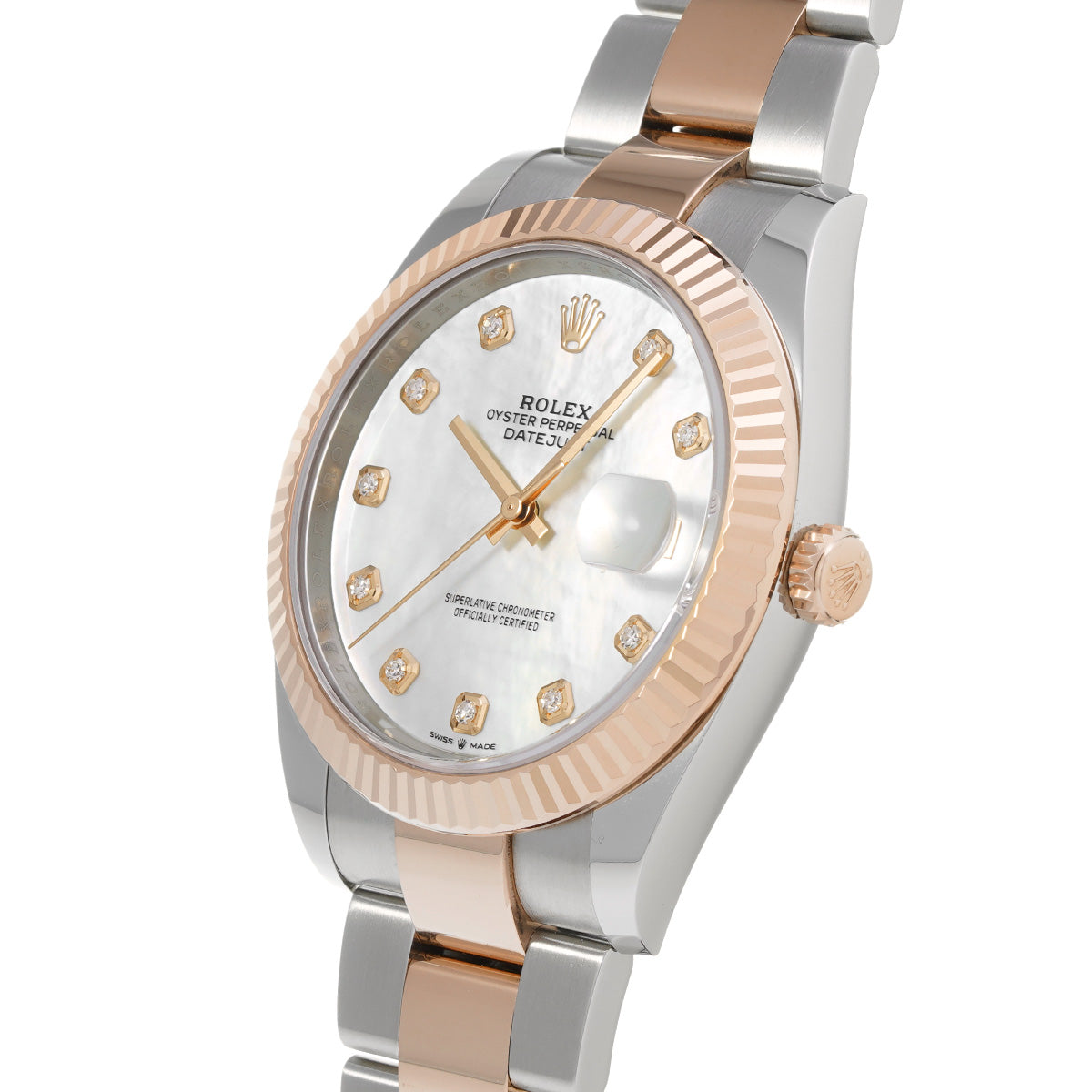 DATE JUST 41 126331NG Random Serial White MOP/Diamond ROLEX Men's [Pre-Owned].