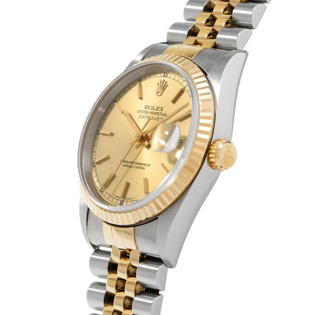 Datejust 16233 T (manufactured circa 1996) Champagne ROLEX Men's [Pre-Owned].