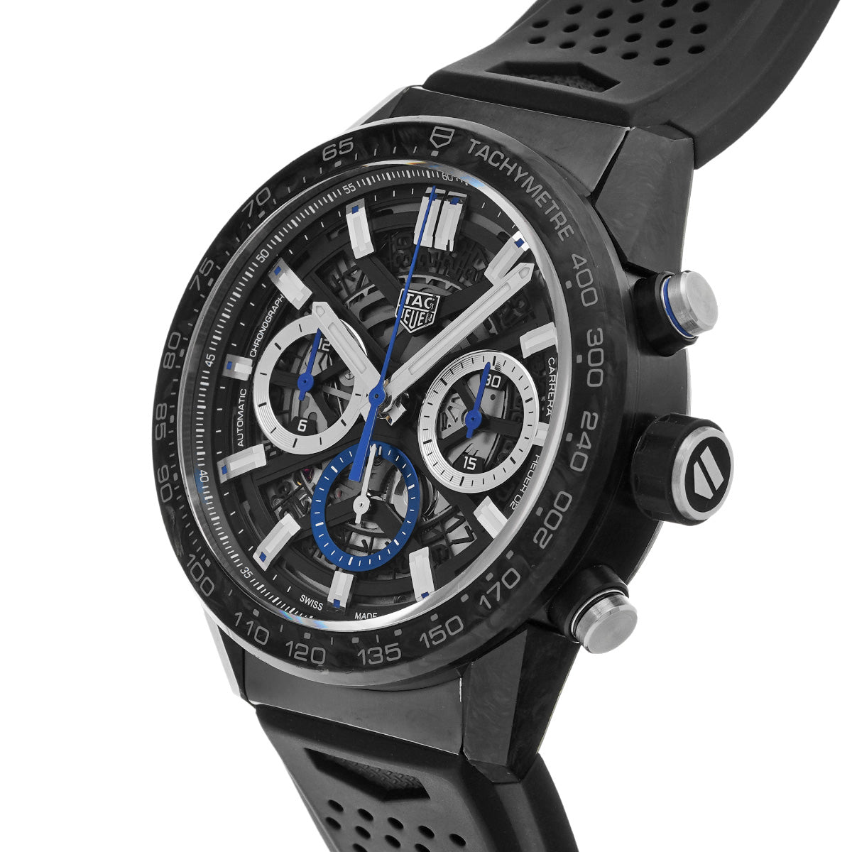CARRERA Calibre Heuer 02 Chronograph CBG2017.FT6143 Black TAG HEUER Men's [Pre-Owned].