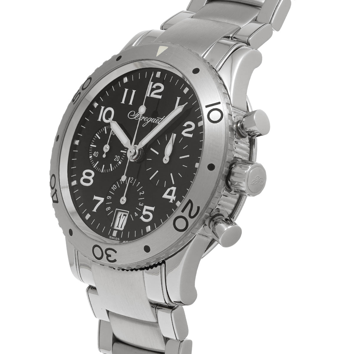 3820ST/H2/SW9 Type XX Transatlantique Black Breguet Men's [Pre-Owned].