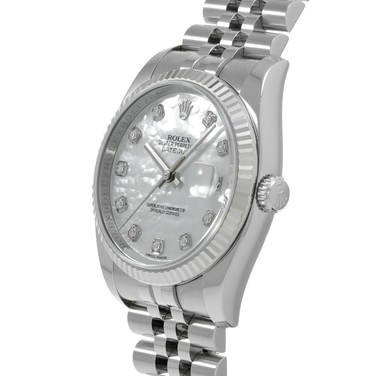 Datejust 36 116234NG Random Serial White MOP/Diamond ROLEX Men's [Pre-Owned].